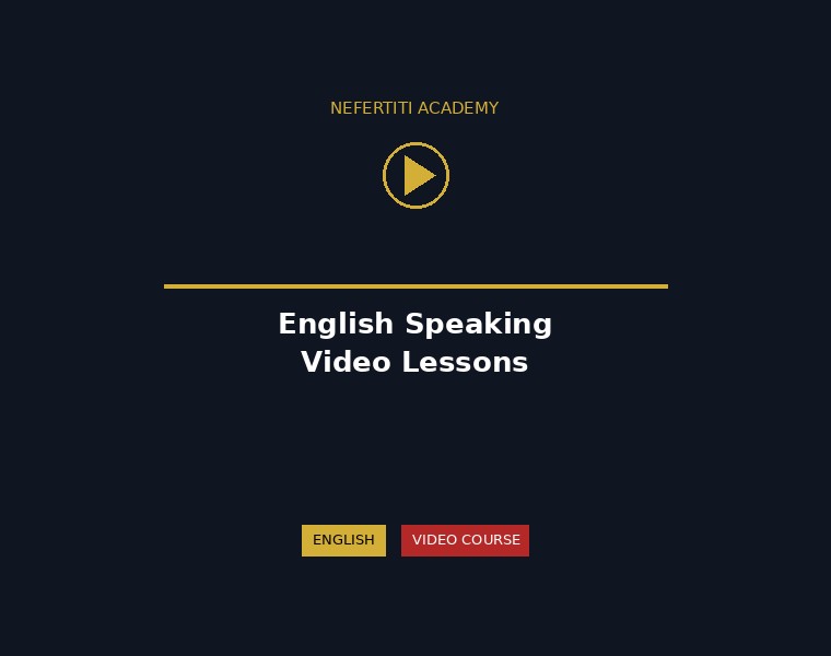 English Vocabulary and Speaking Skills - Video Course